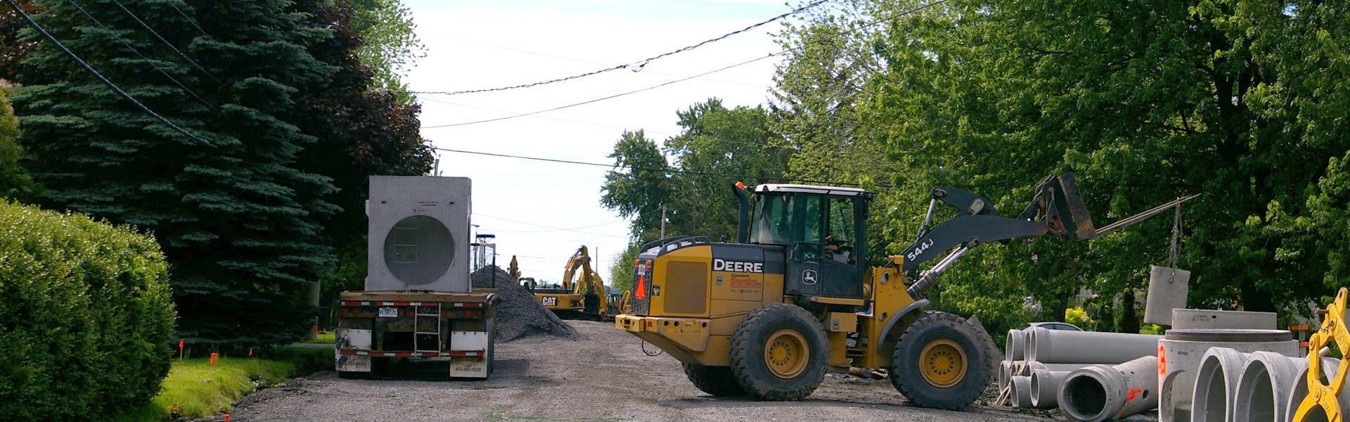 Chantier et véhicules de travaux