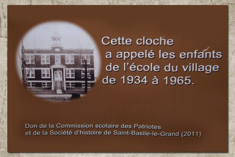 Plaque de la cloche