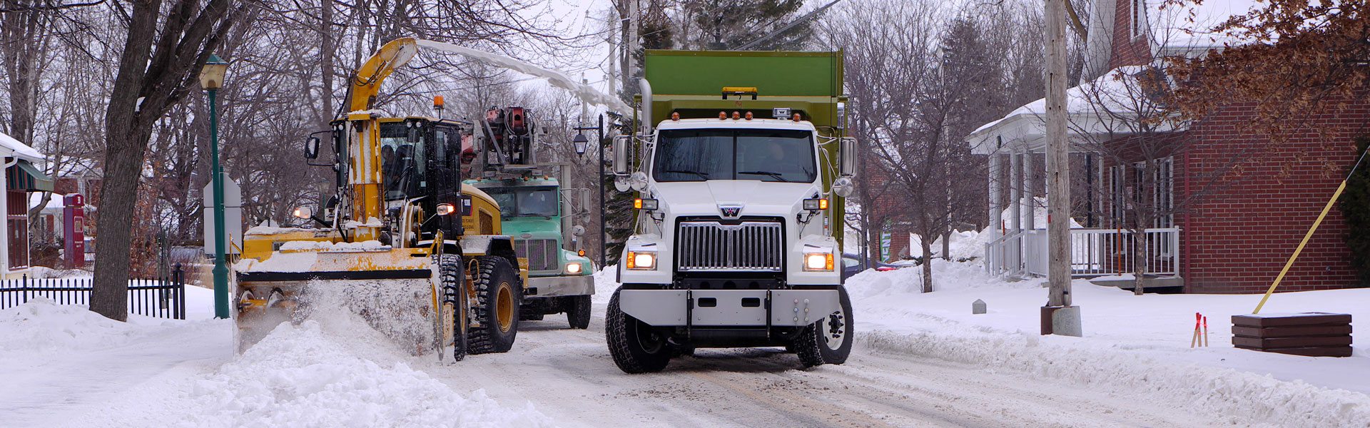 Photo des équipement de déneigement de la Ville