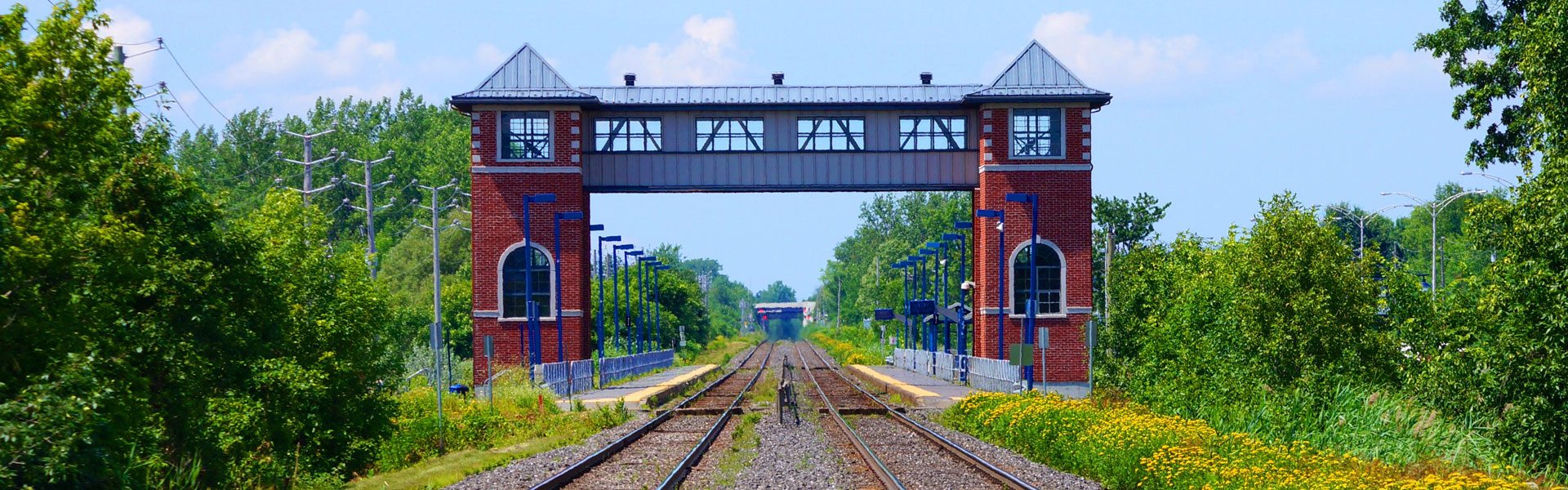 Photo de la passerelle de la gare de Saint-Basile-le-Grand